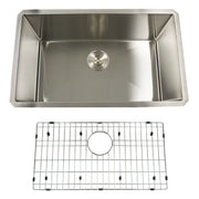 Nantucket Sinks SR3018-12-16 sink shown with the included bottom grid