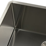 Nantucket Sinks SR3018-12-16 close-up of the small radius bowl corner