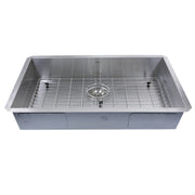 Nantucket Sinks SS-PRO-ZR3018-5.5 30" ADA 5.5" deep zero radius sink with grid, white background