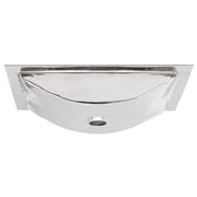 Nantucket Sinks TRS low front view of the trough profile and flat rim