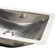 Nantucket Sinks TRS close-up of the hammered rim and drain