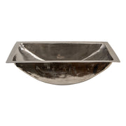 Nantucket Sinks TRS2416 front view of the trough profile and flat rim