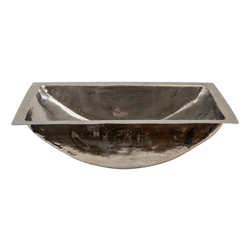 Nantucket Sinks TRS2416 front view of the trough profile and flat rim