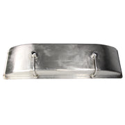 Nantucket Sinks TRS48-OF underside of the stainless trough sink showing both overflow tubes