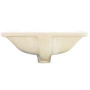 Nantucket Sinks UM-16x11-B side profile of the bisque rectangular undermount bowl and overflow channel