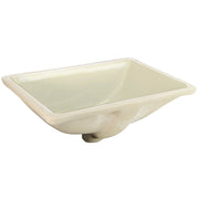 Nantucket Sinks UM-16x11-B bisque rectangular undermount sink from a raised side angle
