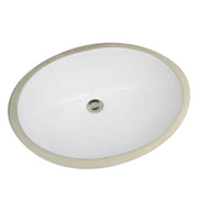 Nantucket Sinks UM-17x14-W-K white oval vitreous china undermount bathroom sink, three-quarter view, white background