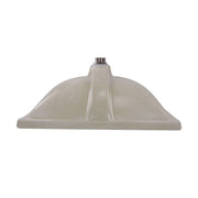 Nantucket Sinks UM-18x13-W underside of the rectangular undermount sink with overflow channel