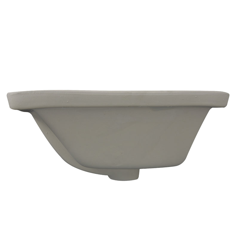 Nantucket Sinks UM-19x11-W side profile of the rectangular undermount bowl