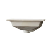 Nantucket Sinks UM-2016C-W side profile of the arched-front undermount bowl and drain outlet