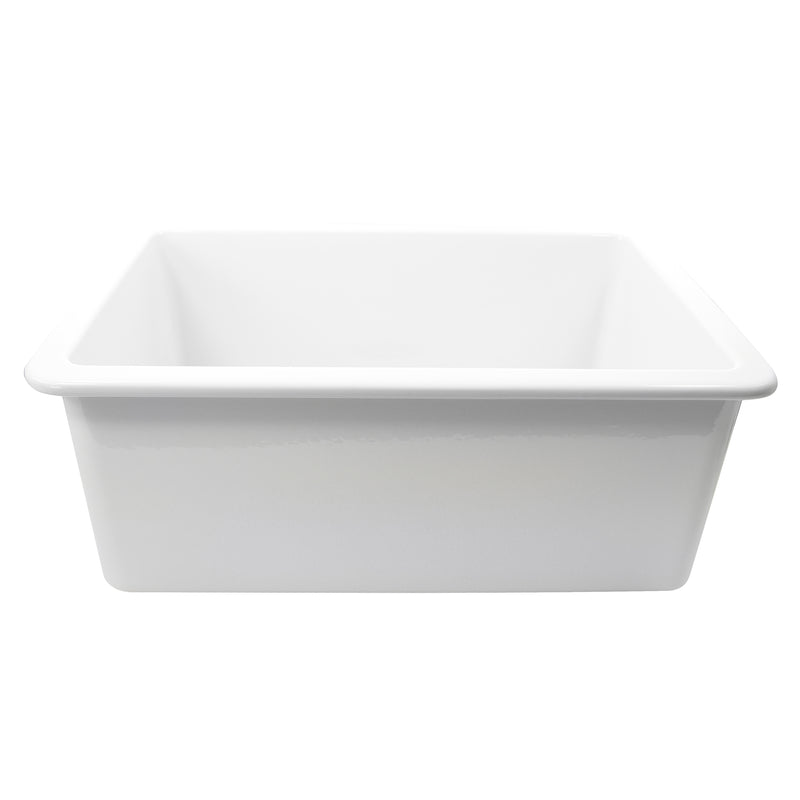 Nantucket Sinks Wellfleet-2719W 27" undermount sink side view of the deep body and rim
