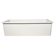 Nantucket Sinks Wellfleet-31OSW 60/40 double bowl sink side view of the deep body and rim