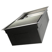 Nantucket Sinks ZR-PS-3220-16 angled side view with rolling mat on the ledge and padded bowl