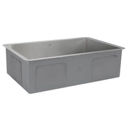 Nantucket Sinks ZR2818-8-16 side view of the padded bowl exterior and flat rim