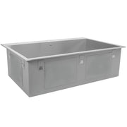Nantucket Sinks ZR3322-S-16 side view of the drop-in rim and padded bowl