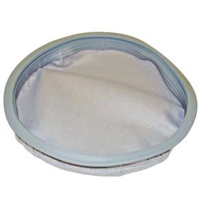 Novatek round grey cloth filter with a sewn rim band