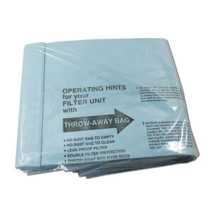 Novatek disposable vacuum collection bags, stacked pack in clear wrap