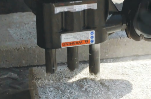Breaking up concrete and coatings