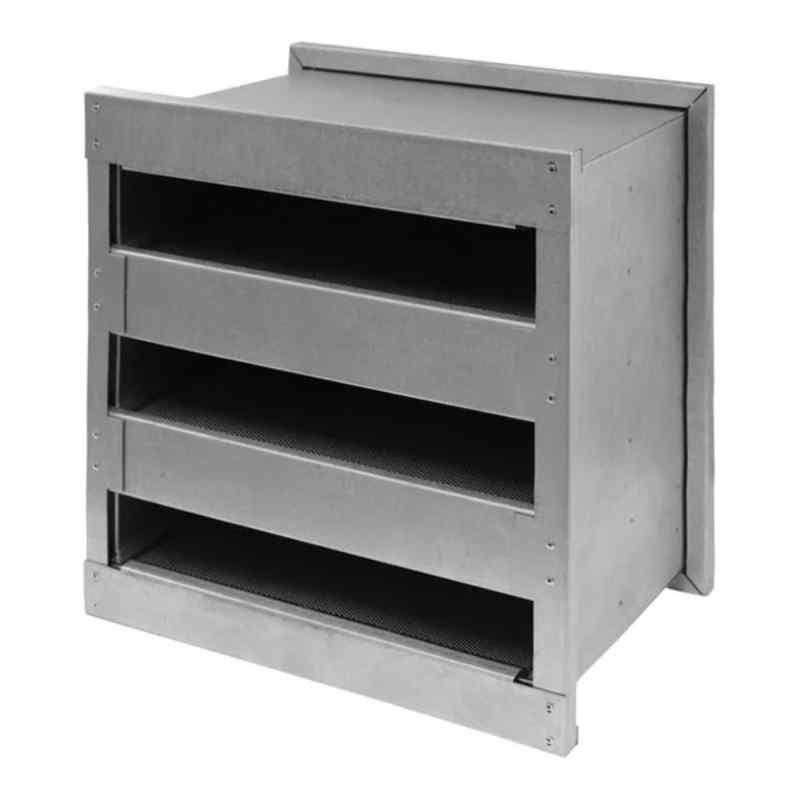 Novatek 16" x 16" x 11.5" dual activated carbon filter, metal box with slide-in carbon trays