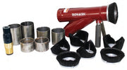 Novatek CBS workhead kit with blast nozzle, steel wear sleeves and corner brushes (photo shows extra sleeves and brushes; kit contents as listed)