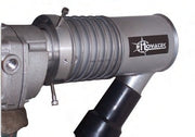 Novatek DDS-3 drill shroud with bellows and vacuum port fitted to a drill (drill not included)