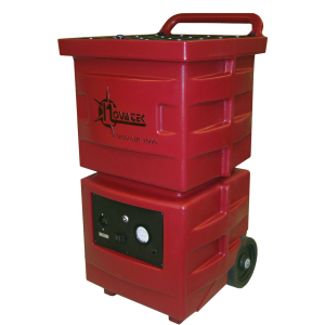 Upright cabinet on a hand-truck skid