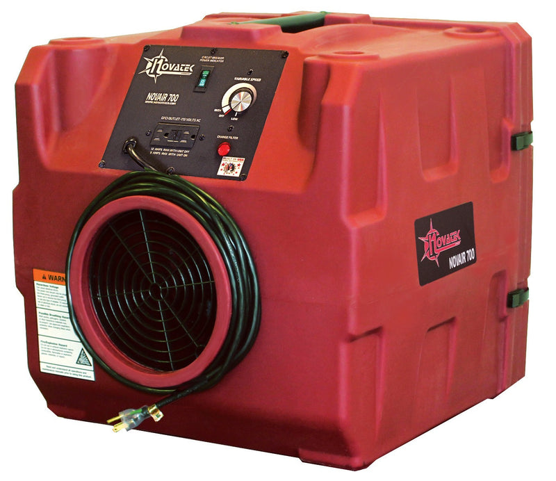 Novatek Novair 700 air scrubber with variable speed dial, GFCI outlet and coiled cord