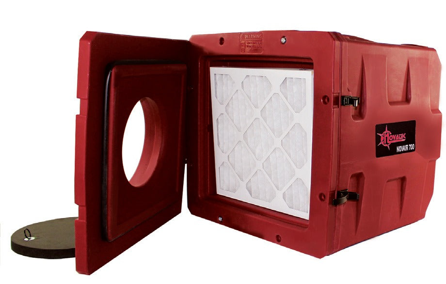 Front door opens to the filters