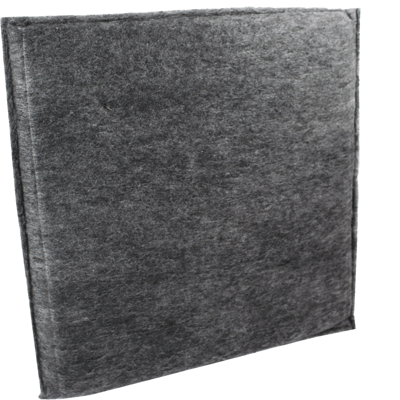 Novatek charcoal filter pad, grey activated carbon fiber with a bound edge