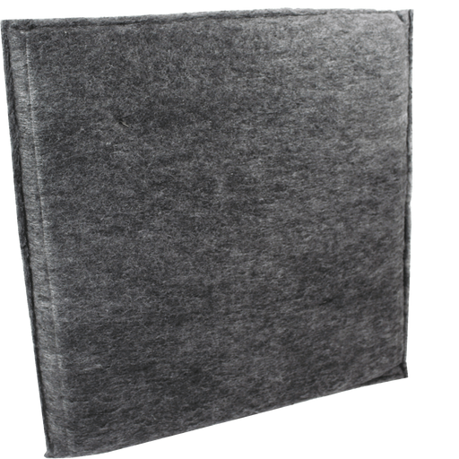 Novatek charcoal filter pad, grey activated carbon fiber with a bound edge
