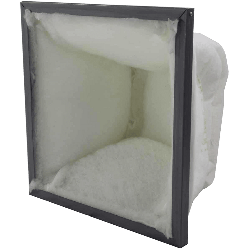 Novatek general purpose replacement filter, white fiber pocket media on a black header
