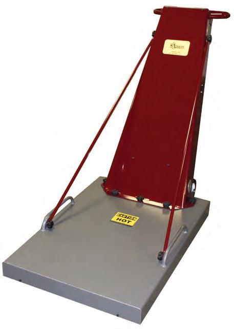 Novatek Novastrip 1026 infrared tile stripper with burgundy tower handle and wide gray heat panel base