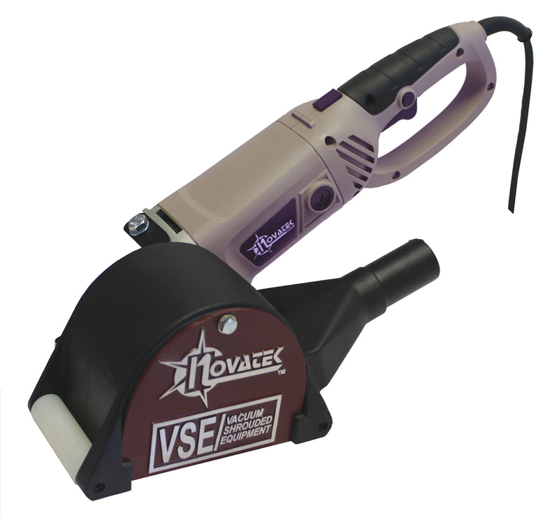 Novatek RotoPeen 2" electric model with vacuum shroud and dust port