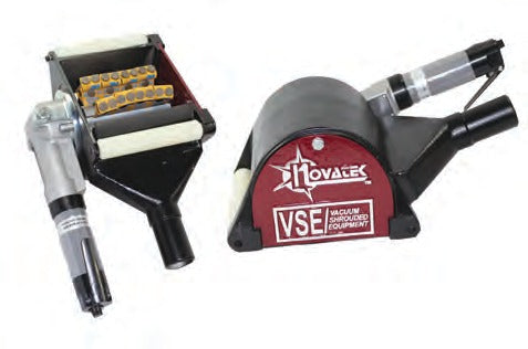 Novatek RotoPeen 4" air with flaps, underside flap hub and top view