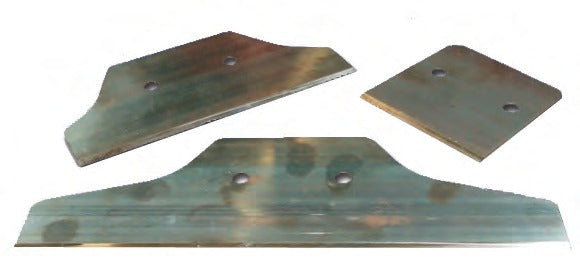 Novatek beveled long reach scraper blades in 4", 8" and 12" widths; each option is a pack of one width