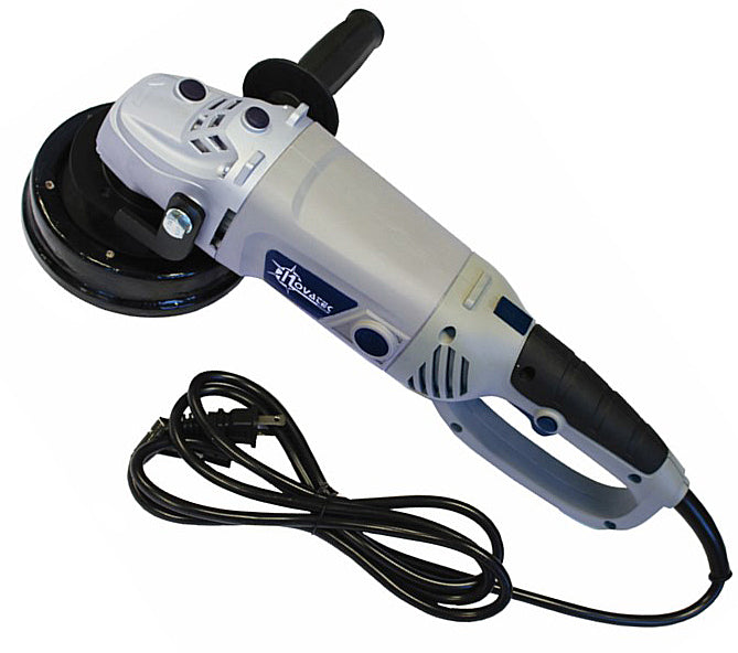 Novatek SRAT 5" electric shrouded grinder with side handle, black dust shroud and power cord