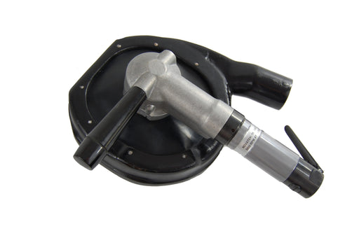 Novatek SRAT air shrouded grinder with lever throttle, side handle and dust shroud with vacuum port