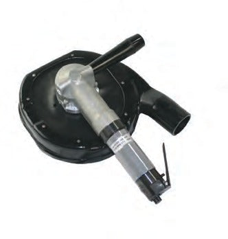 Novatek SRAT 7" air shrouded grinder with floating dust shroud, side handle and vacuum port