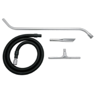 Novatek 1.5" wet and dry metal tool kit with vac hose, curved metal wand, crevice tool and floor tool (not every included head shown)