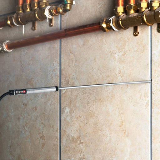 Tramex 10" Narrow RH Probe - RHP-NW-B A narrow 10-inch (260mm) probe for measuring relative humidity in confined spaces, featuring a sleek design suitable for tile applications.