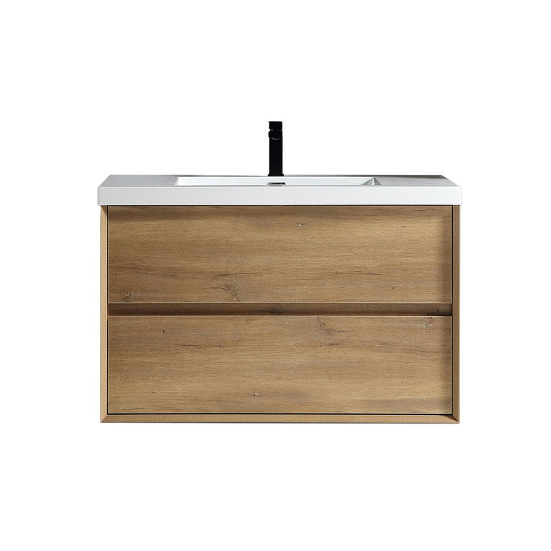 Kingdee 24"-84" Wall Mounted Vanity with Reinforced Acrylic Sink