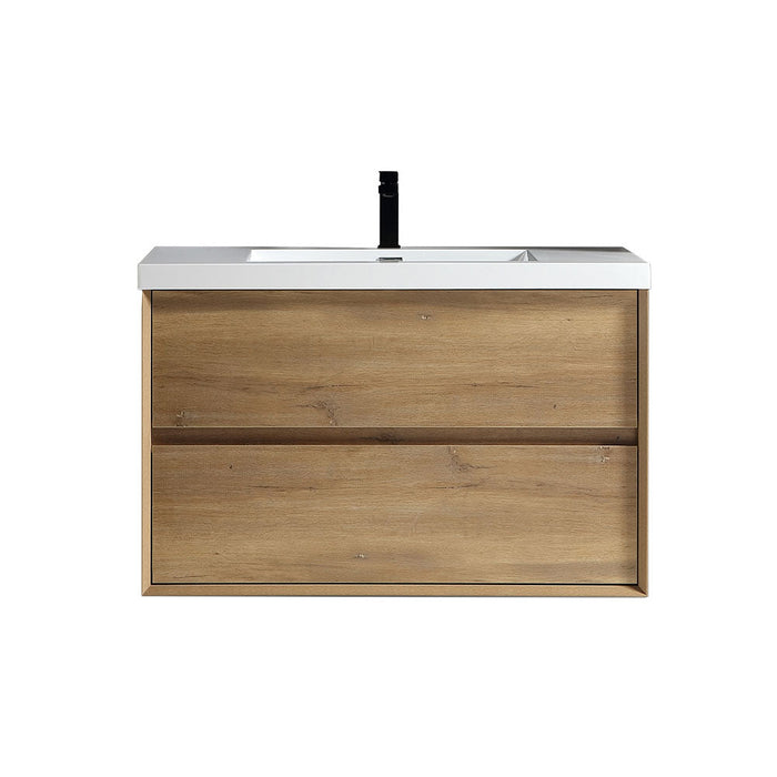 Kingdee 24"-84" Wall Mounted Vanity with Reinforced Acrylic Sink