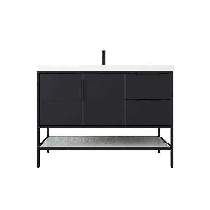 Matthew 24"-72" Glossy White Freestanding Vanity with Reinforced Acrylic Sinks