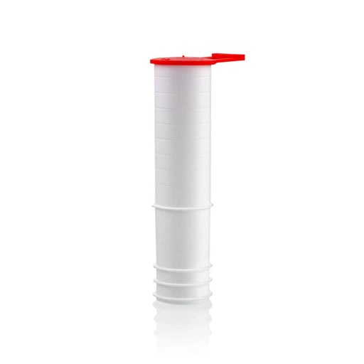 Tramex Hygro-i2 Hole Liners 3/4" (19mm) - ASTM F2170 - RHHL White hole liner with a red cap, designed for moisture testing in concrete slabs.
