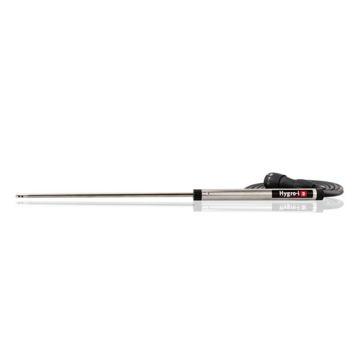 Tramex 5" (127mm) Narrow RH Probe - RHP-SNW-B A close-up view of the Tramex RHP-SNW-B narrow relative humidity probe, featuring a sleek design for moisture measurement in confined spaces.