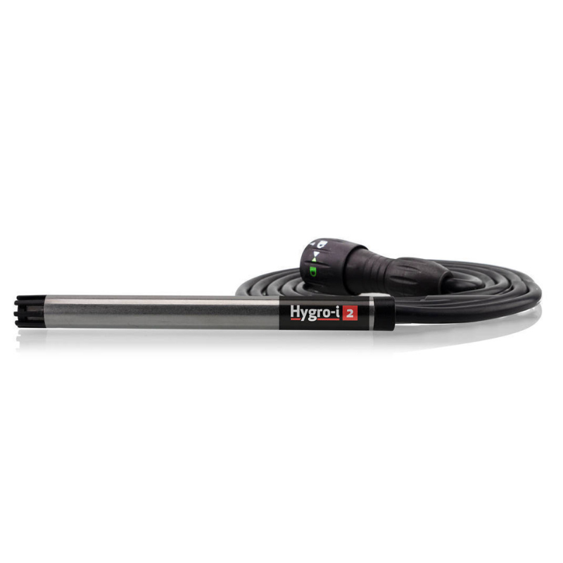 Tramex 4.5" Relative Humidity Probe for TREMS Xtra - RHP-SW: A close-up view of the Tramex RHP-SW hygro probe featuring a bayonet connection and a robust design, intended for measuring relative humidity in various environments.