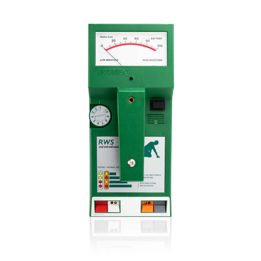 Tramex Building Survey Master Kit - BSMK A detailed image of the Tramex Building Survey Master Kit, showcasing various moisture measurement tools arranged neatly on a surface, highlighting their durable design and professional functionality.