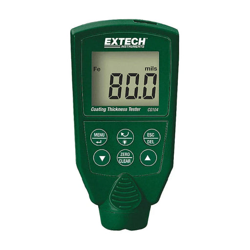 s Extech Cg104 Coating Thickness Tester front view digital screen showing 80 mils.