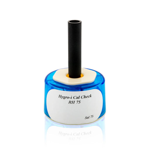 Tramex RH Calibration Salt Check - SAL75: A product image showing the SAL75 calibration salt check for relative humidity probes. The calibration salt container is prominently displayed with clear labeling, set against a neutral background, highlighting its purpose for accurate humidity measurements.