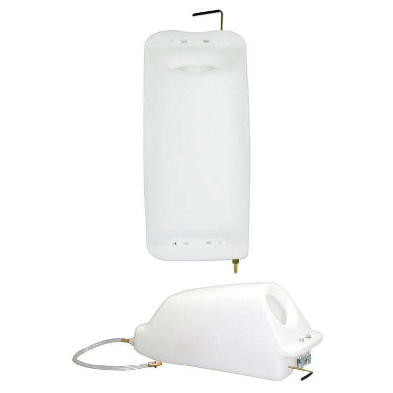 sandia 40 1000 4 gallon solution tank with super drain valve standard white.